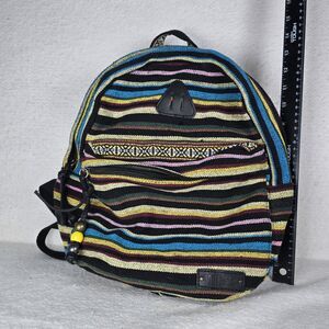 Mad Love Southwestern Print Backpack Sz Med Boho Hemp School Bag Multicolored